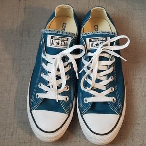 Teal Converse low tops W10/M8